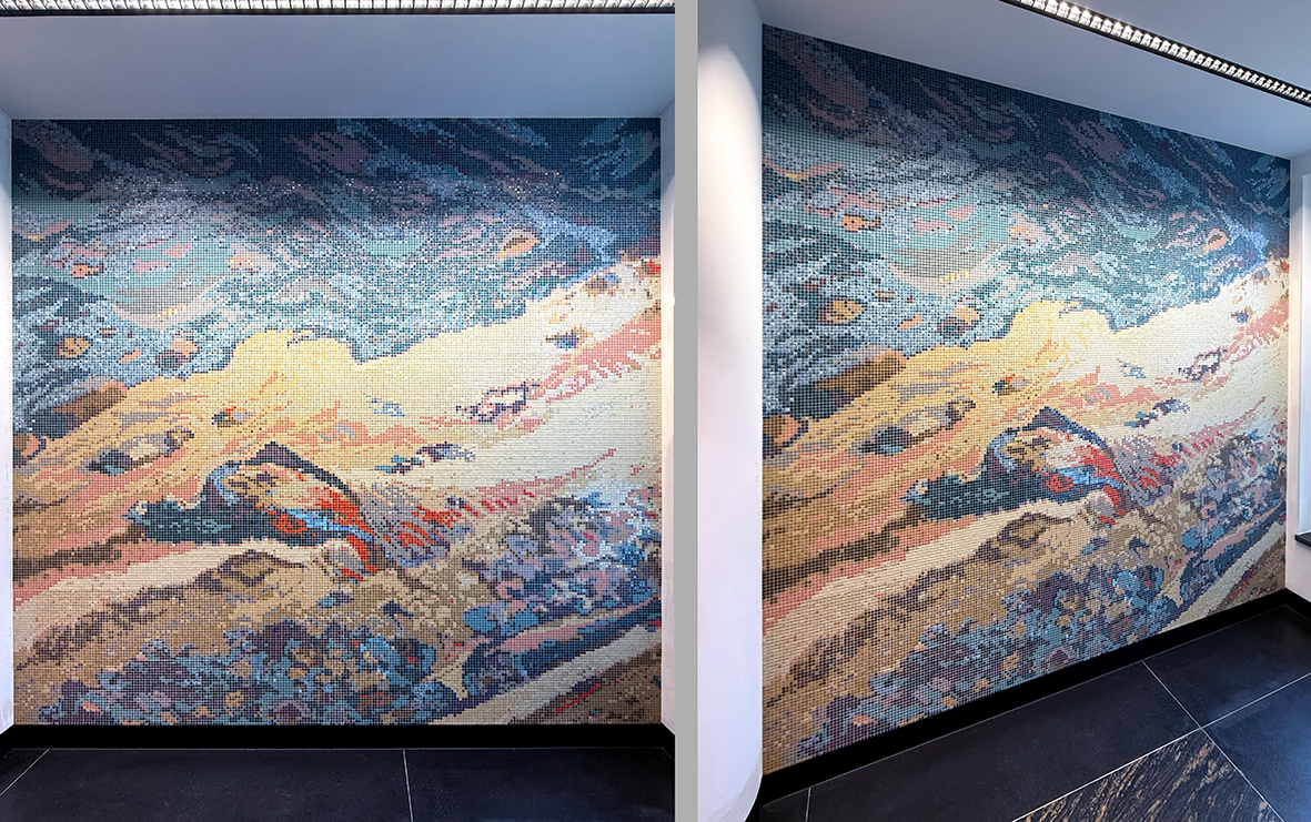 Apartamenty Gdynia | mozaika inspirowana morskim brzegiem